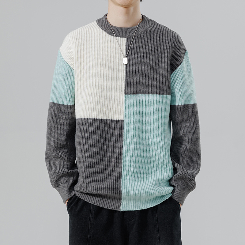 James Color-Block Knit Crewneck