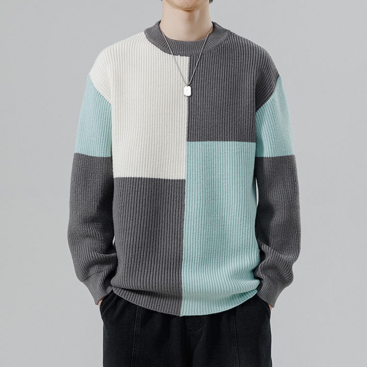 James Color-Block Knit Crewneck