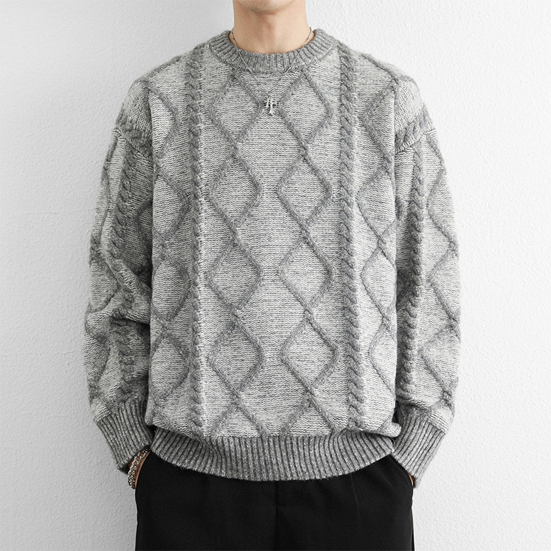 Diamond Aran Crew