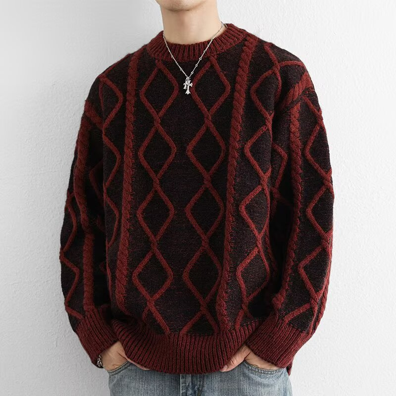 Diamond Aran Crew