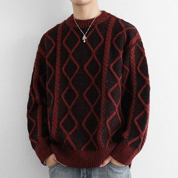 Diamond Aran Crew