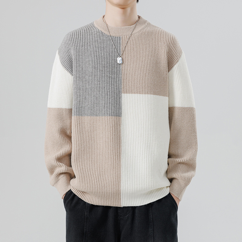 James Color-Block Knit Crewneck