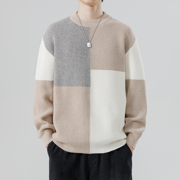 James Color-Block Knit Crewneck