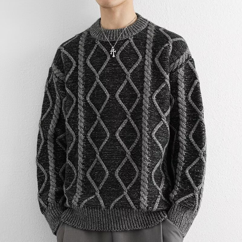Diamond Aran Crew