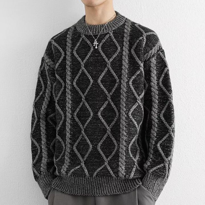 Diamond Aran Crew