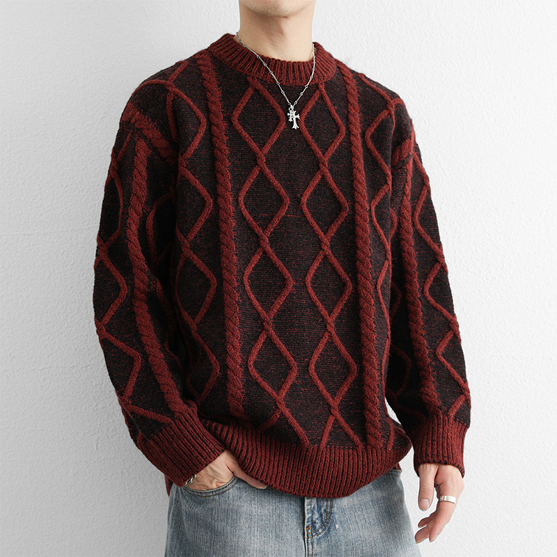 Diamond Aran Crew