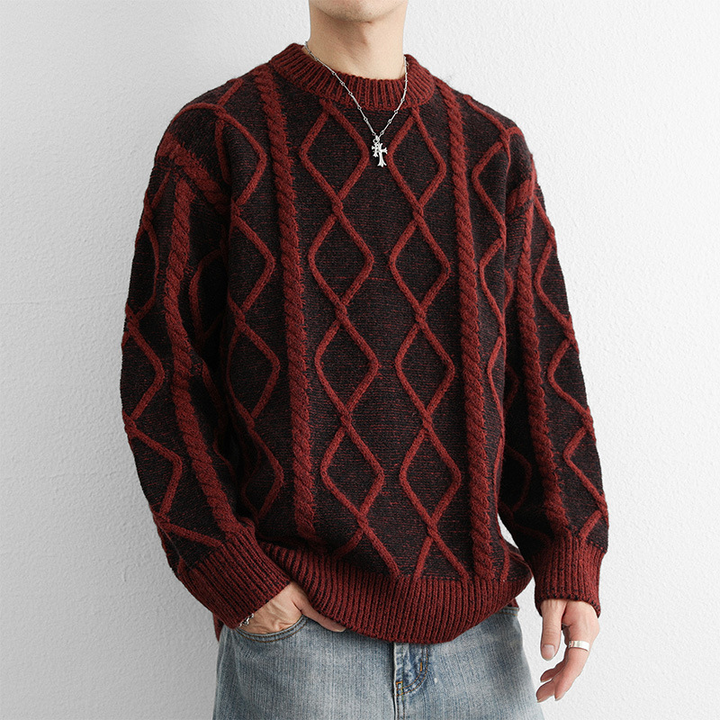 Diamond Aran Crew
