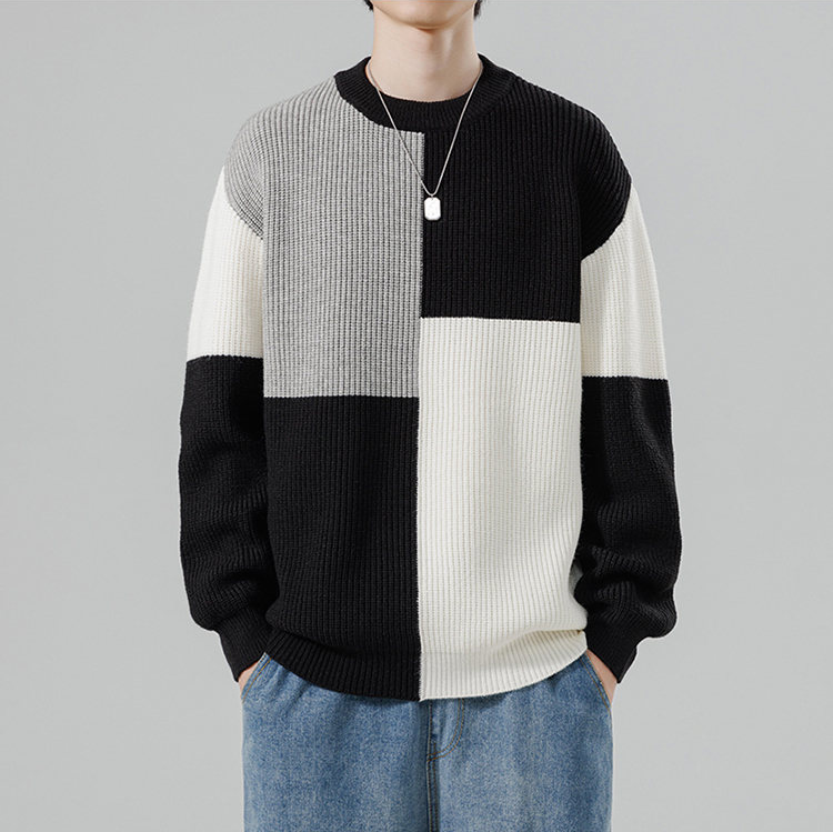 James Color-Block Knit Crewneck