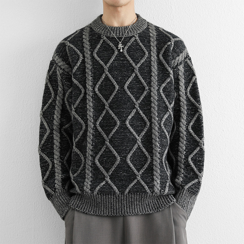 Diamond Aran Crew