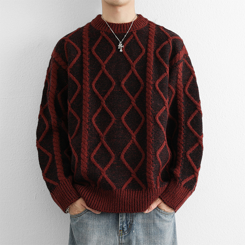Diamond Aran Crew
