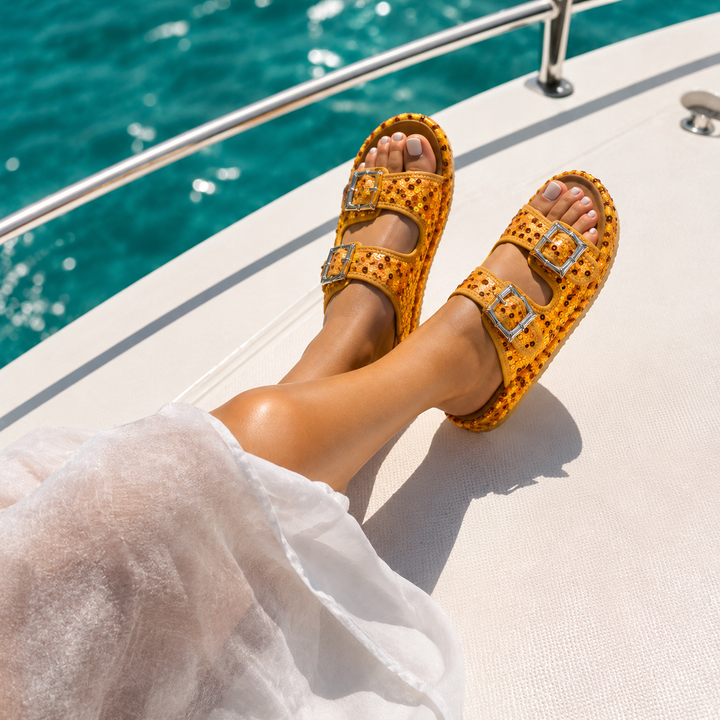 Aurore Sequin Sandals