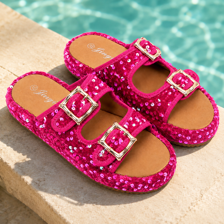 Aurore Sequin Sandals