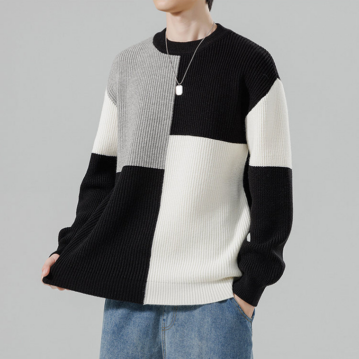 James Color-Block Knit Crewneck