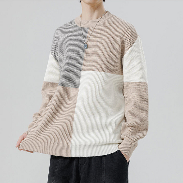 James Color-Block Knit Crewneck