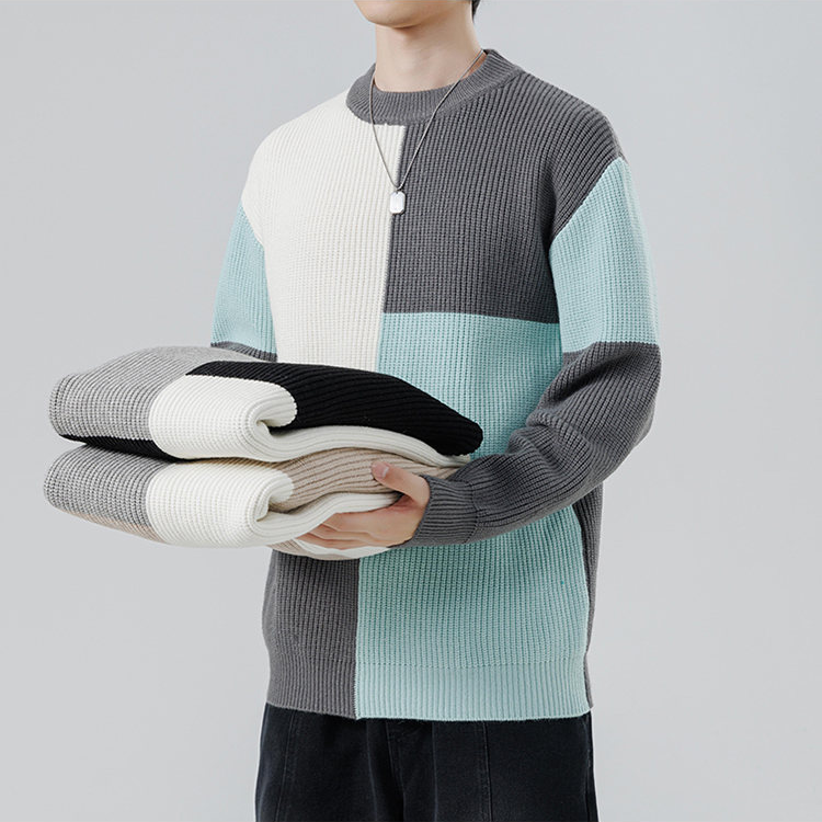 James Color-Block Knit Crewneck