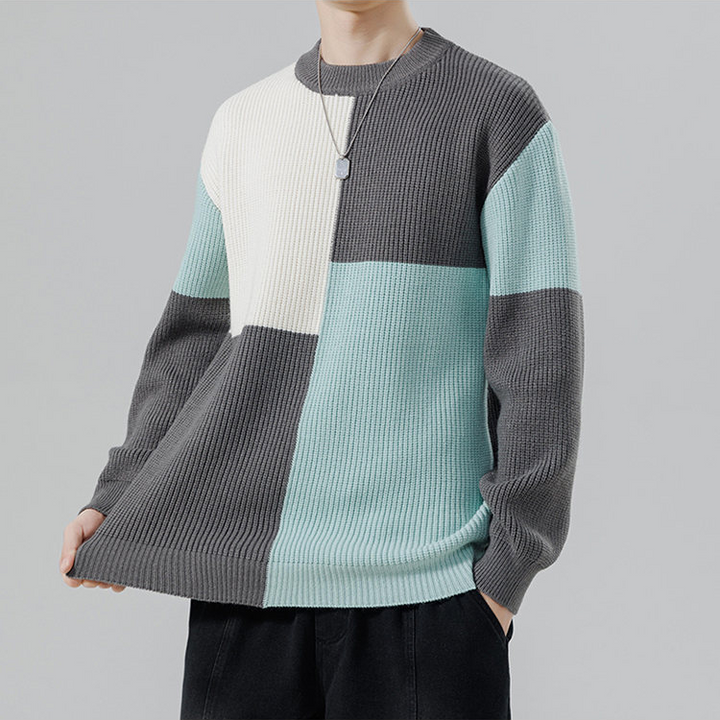 James Color-Block Knit Crewneck
