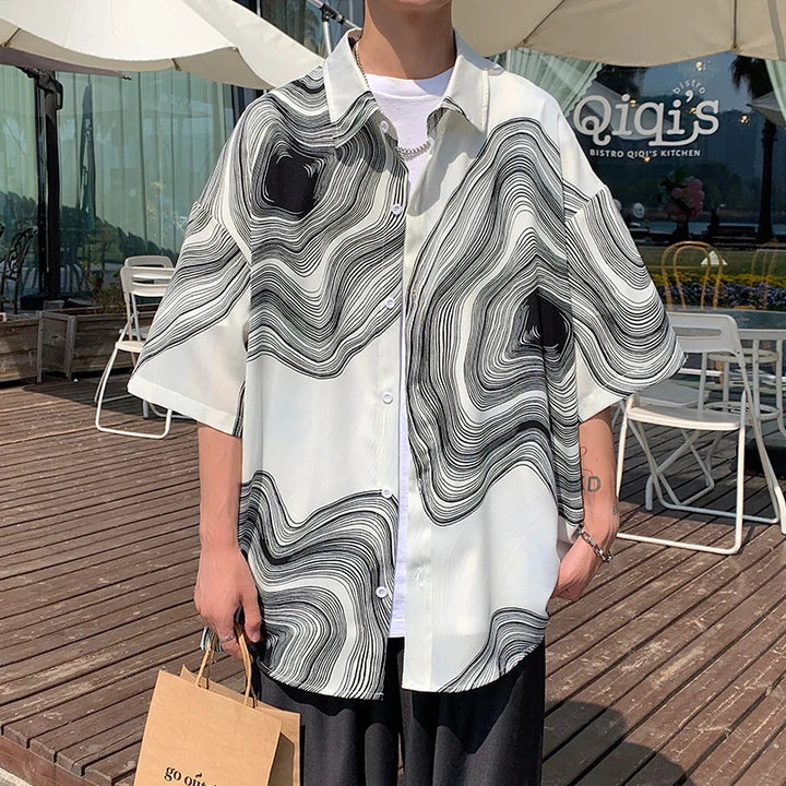 Oceanic Swirls Relaxed Shirt