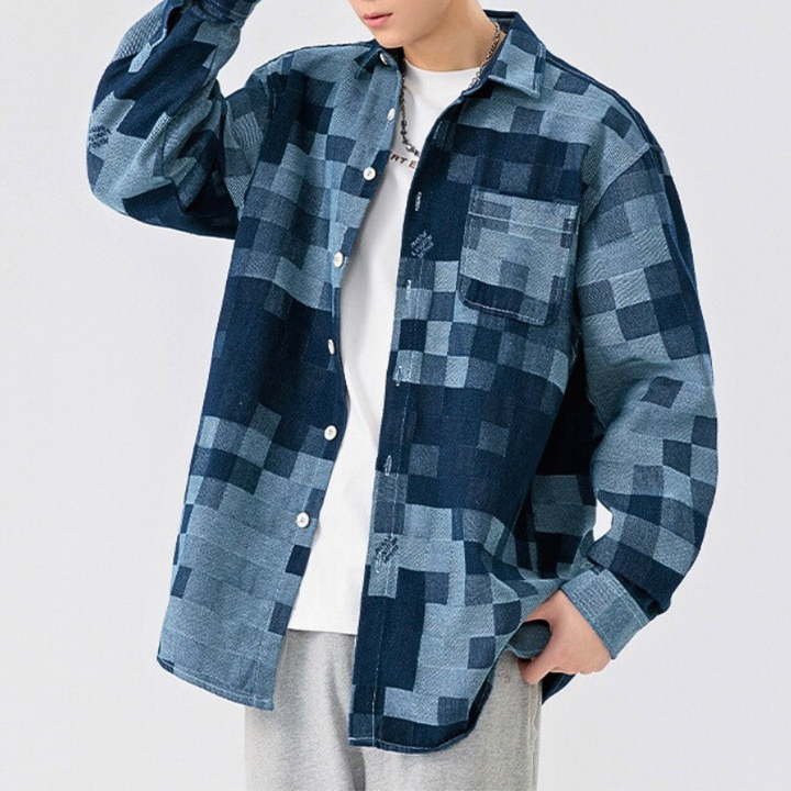 Indigo Jacquard Denim