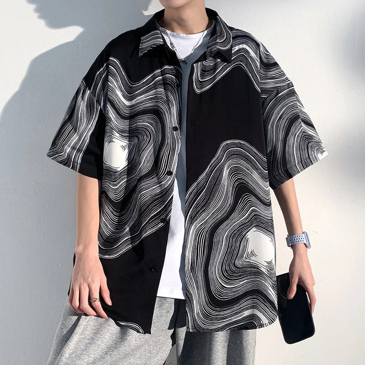 Oceanic Swirls Relaxed Shirt
