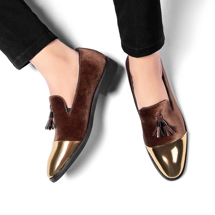 Gatsby Metallic Cap-Toe Loafers