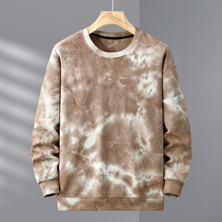 Nebula Waffle-Knit Crewneck