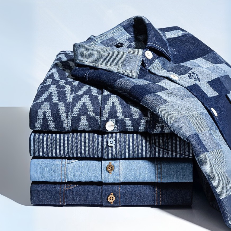 Indigo Jacquard Denim
