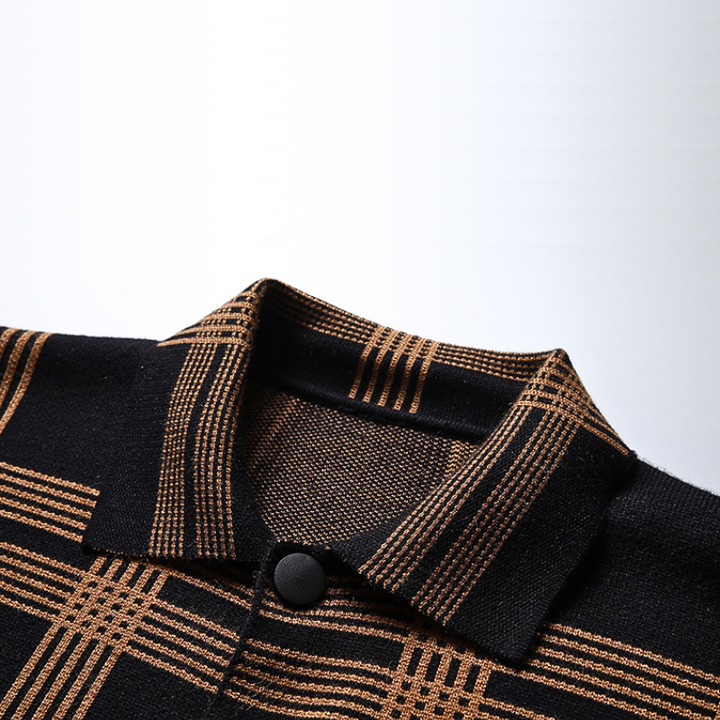 Saffré Plaid Knit Cardigan