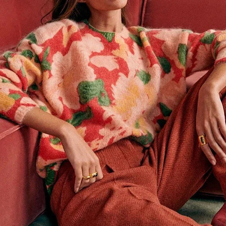Floral Crewneck Sweater