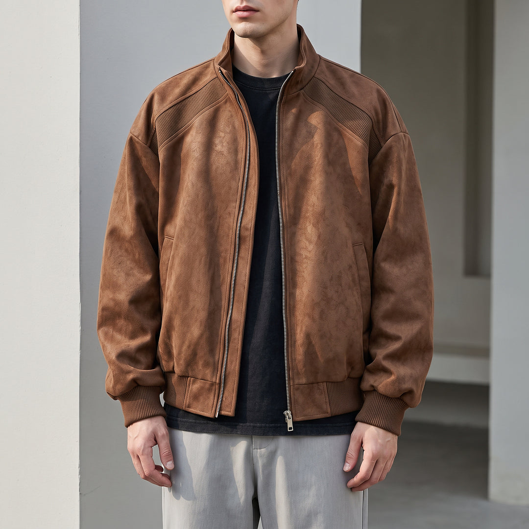 Keaton Washed Suede Bomber