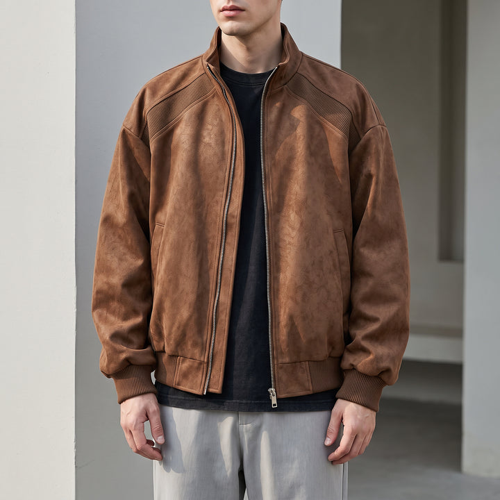 Keaton Washed Suede Bomber