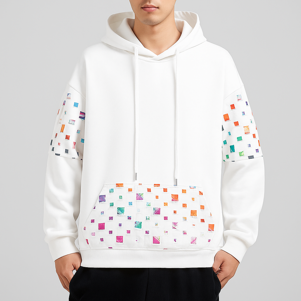 Mosaic Embroidered Hoodie