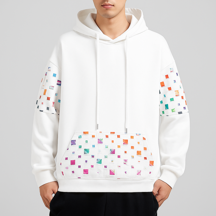 Mosaic Embroidered Hoodie