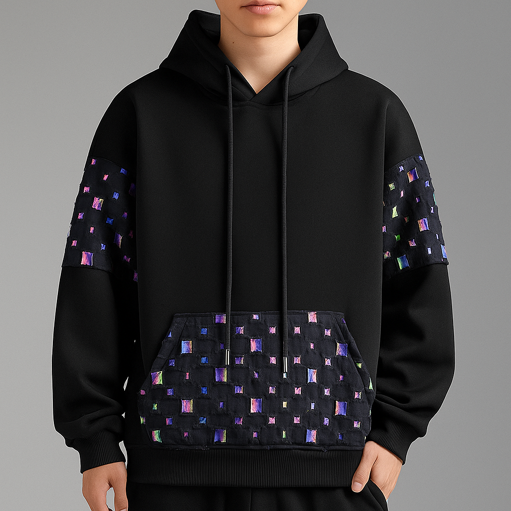 Mosaic Embroidered Hoodie