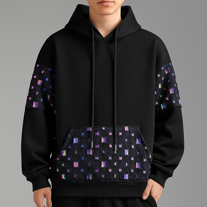 Mosaic Embroidered Hoodie