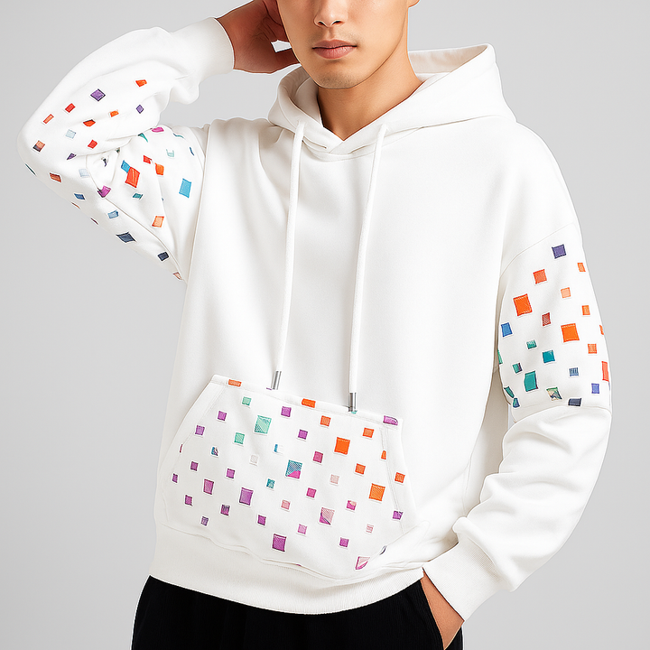 Mosaic Embroidered Hoodie