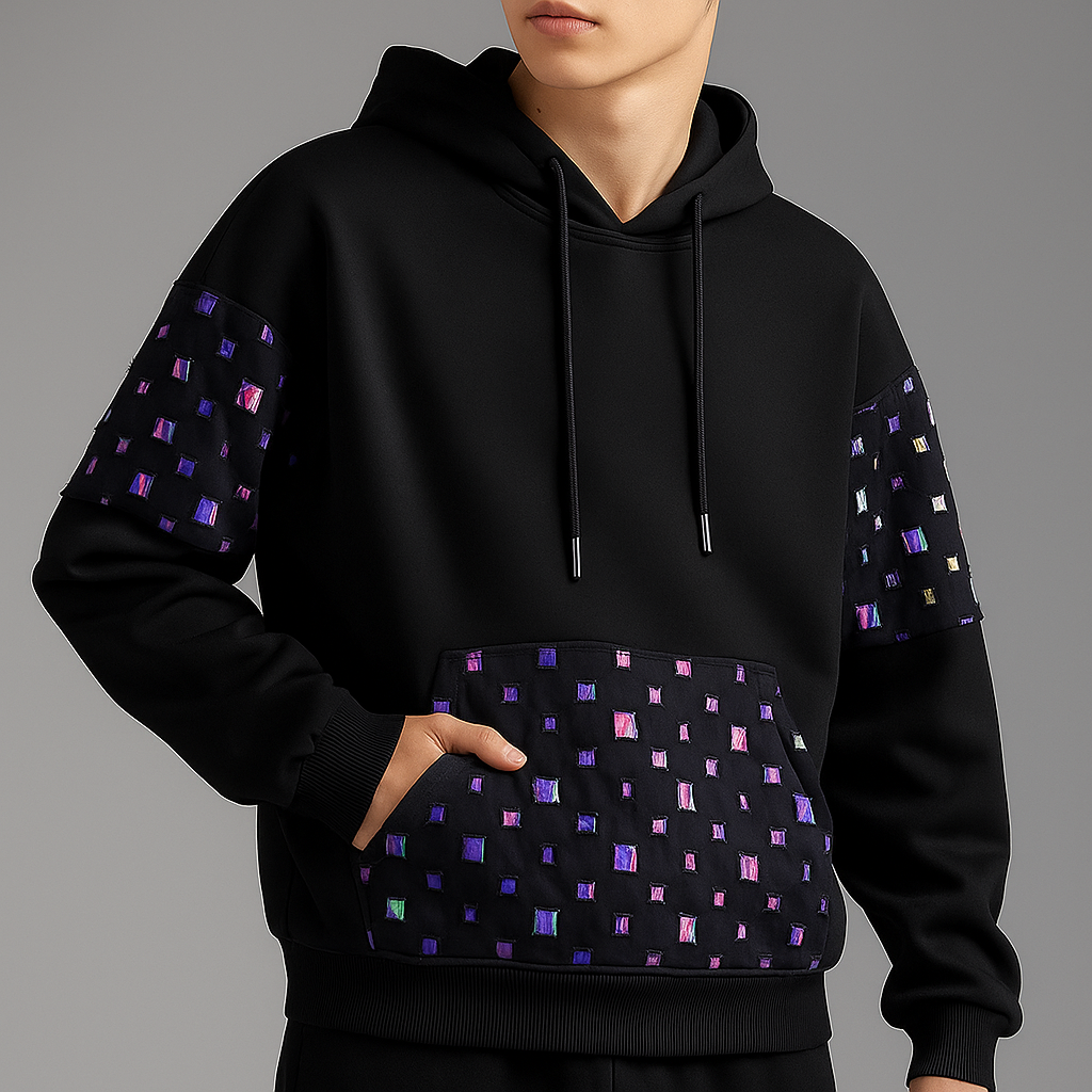 Mosaic Embroidered Hoodie