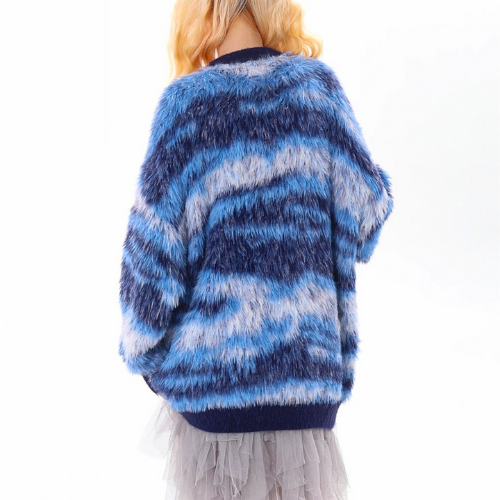 Ocean Swirl Shag Sweater