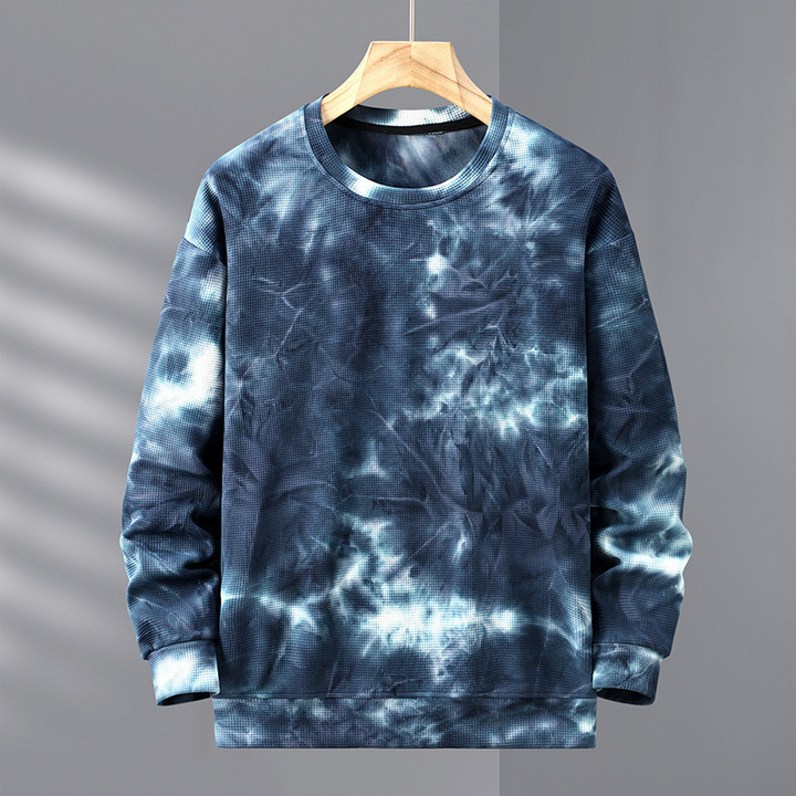 Nebula Waffle-Knit Crewneck