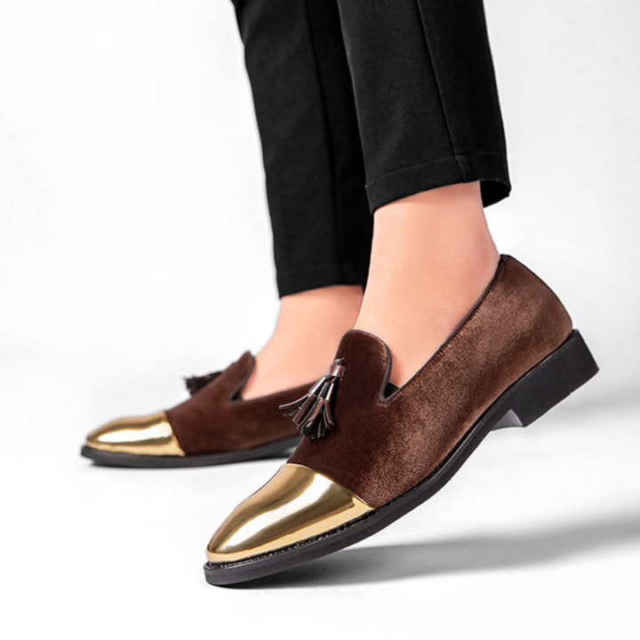 Gatsby Metallic Cap-Toe Loafers