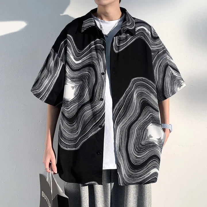 Oceanic Swirls Relaxed Shirt