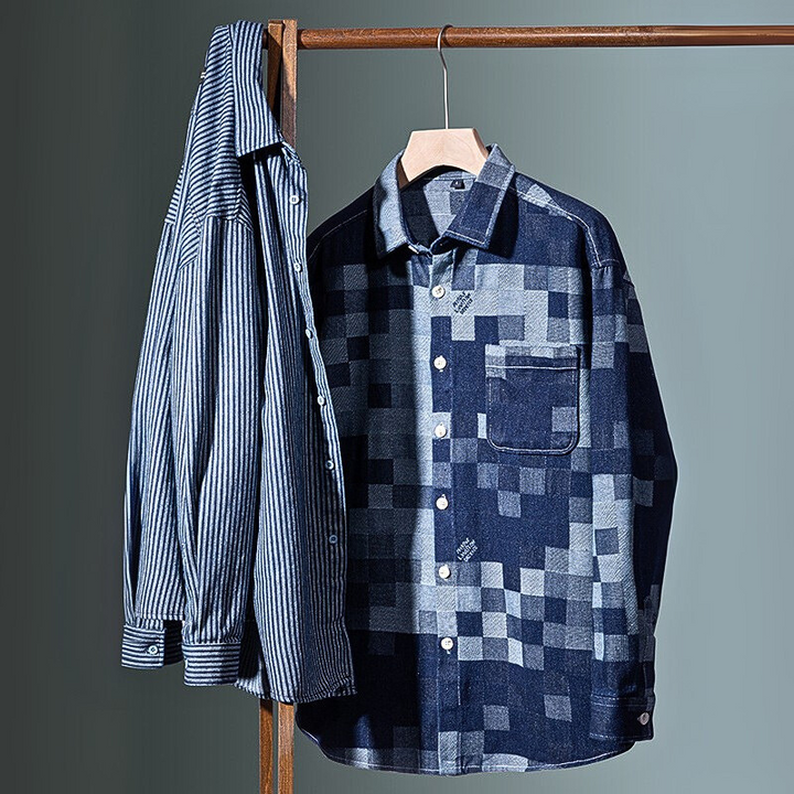 Indigo Jacquard Denim