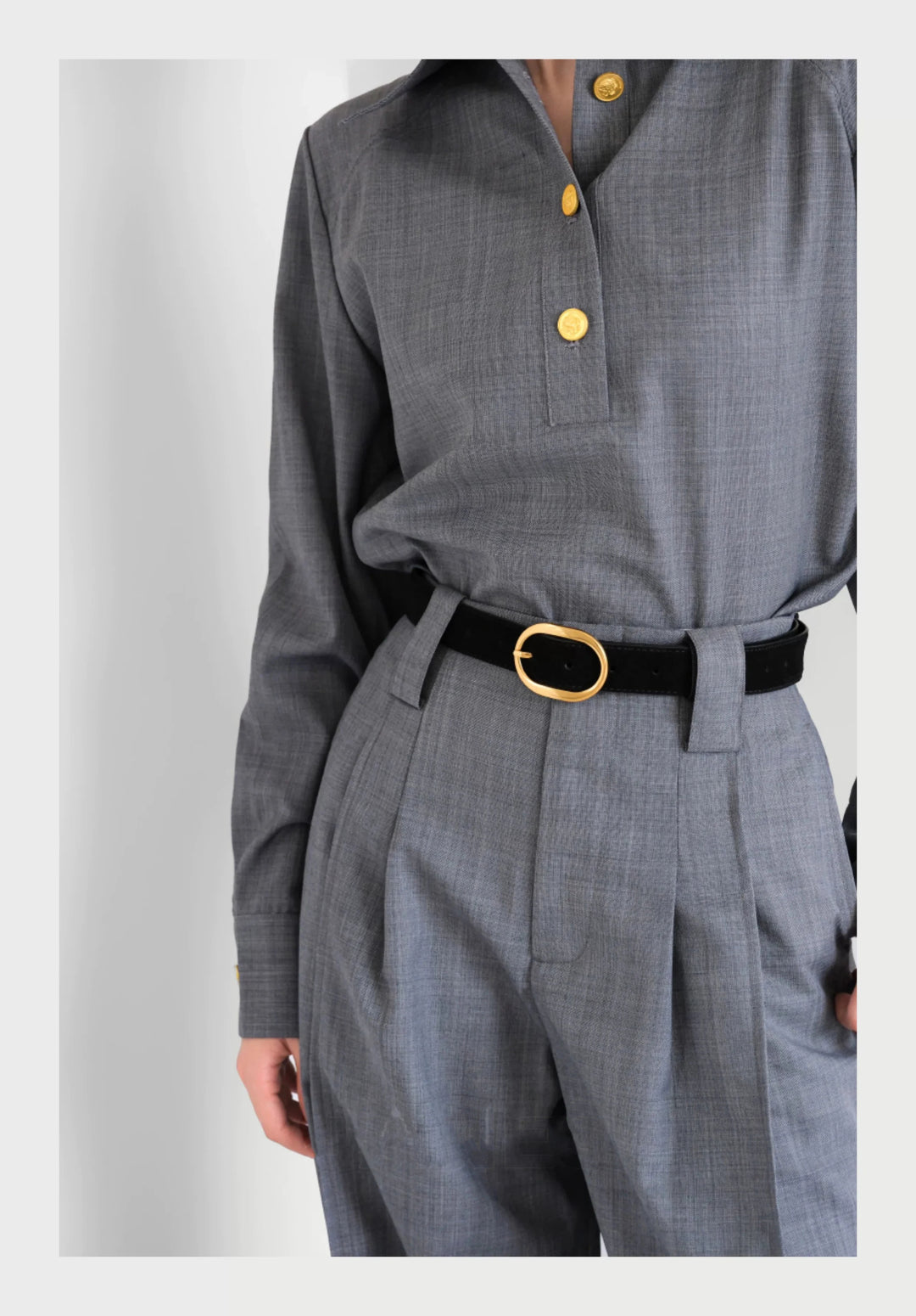 Signature Suede & Leather Belt