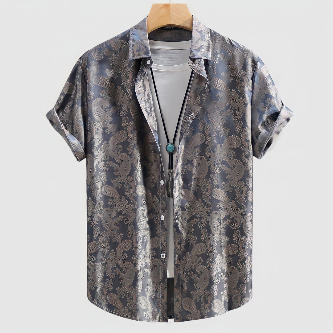 Silky Paisley Jacquard Shirt