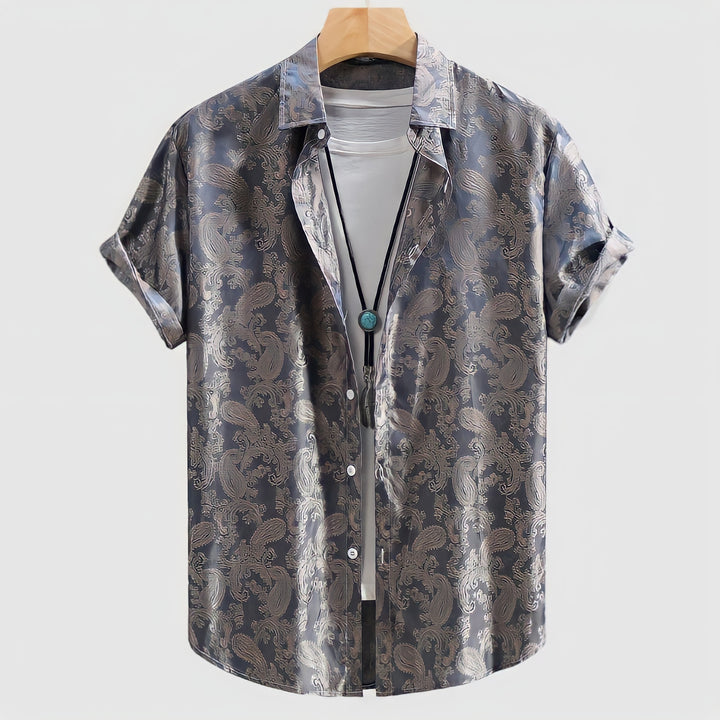Silky Paisley Jacquard Shirt