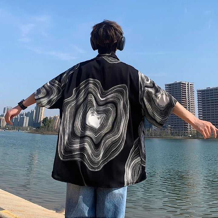 Oceanic Swirls Relaxed Shirt