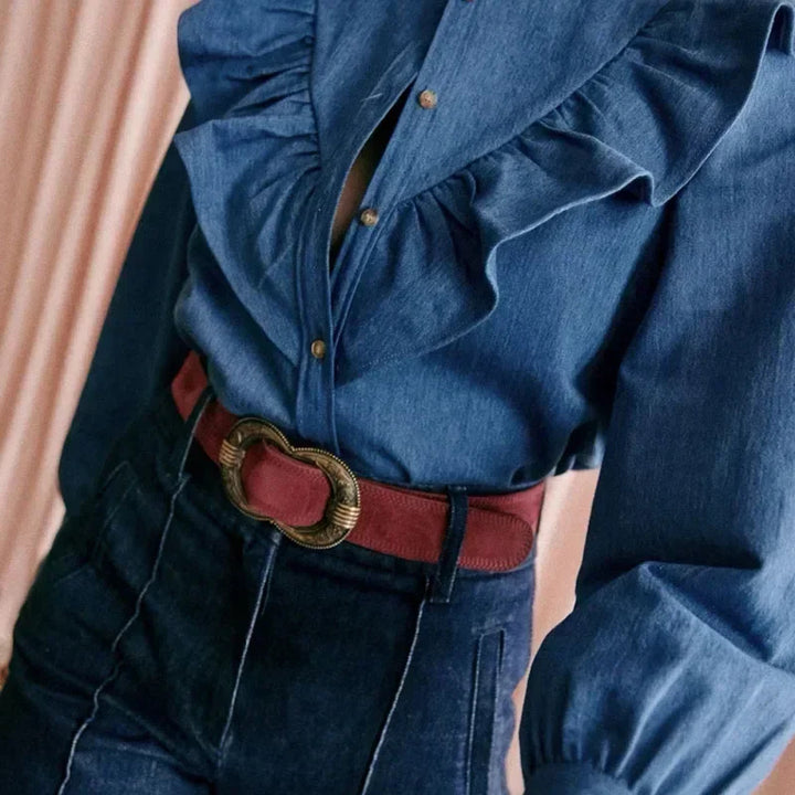 Vintage Luxe Sculpted Buckle Belt