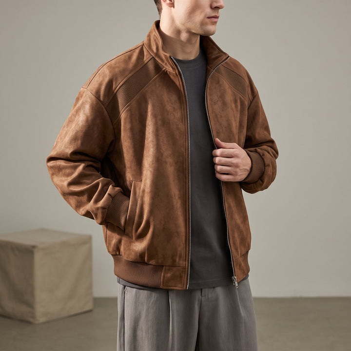 Keaton Washed Suede Bomber