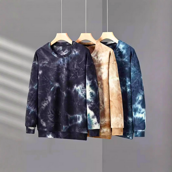 Nebula Waffle-Knit Crewneck