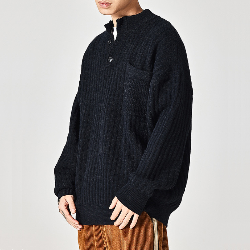 Relaxed Drape Chunky Knit Sweater