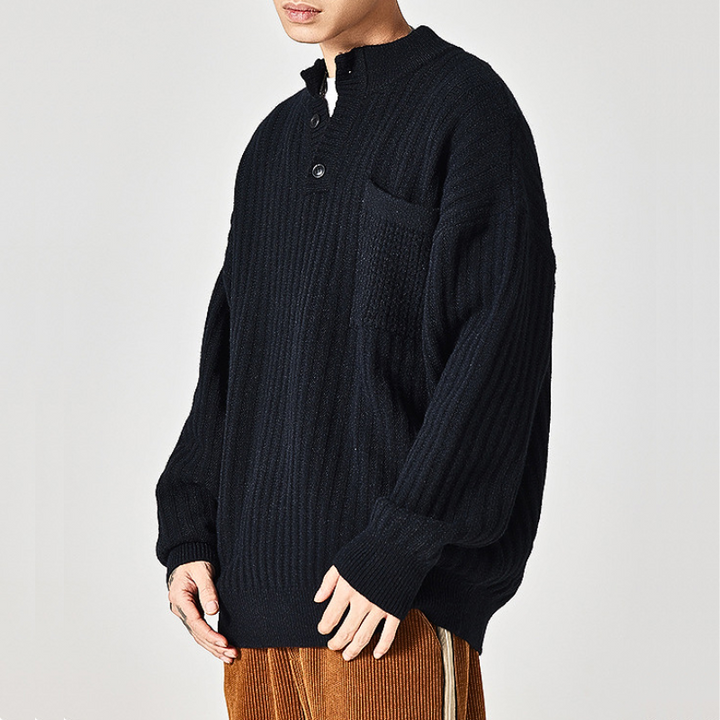 Relaxed Drape Chunky Knit Sweater